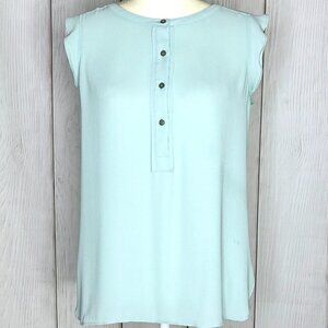 Ann Taylor Loft Light Blue Sleeveless Blouse
